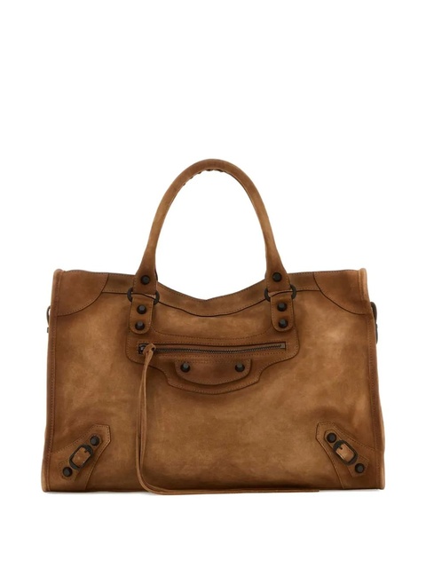 Balenciaga Le City suede tote bag - Brown - zdjęcie produktu nr 2