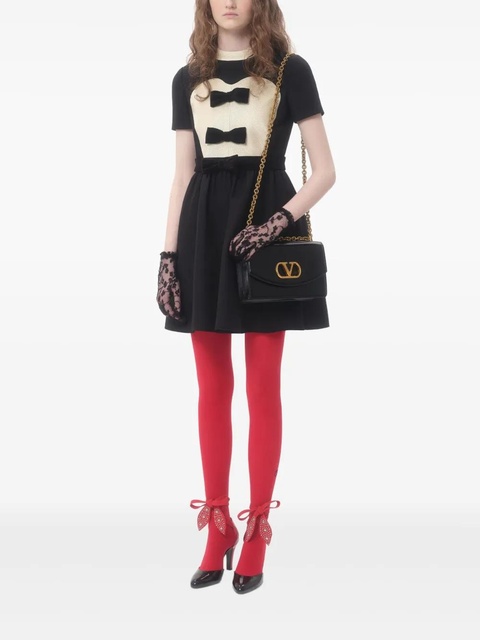 Valentino Garavani Crepe Couture bow-detail mini dress - Black - zdjęcie produktu nr 2
