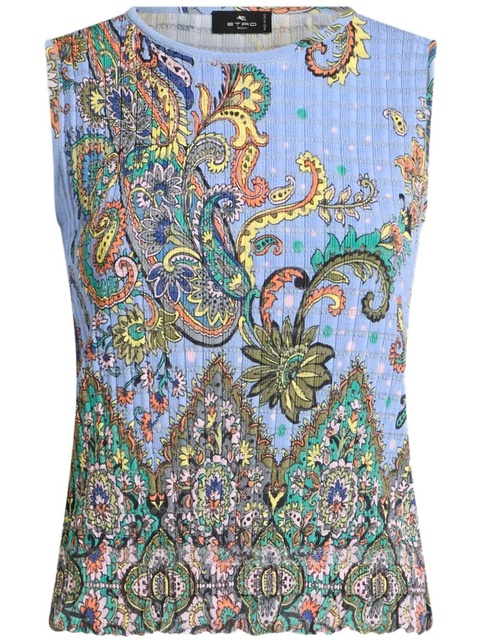 ETRO floral knitted top - Blue - zdjęcie produktu nr 1