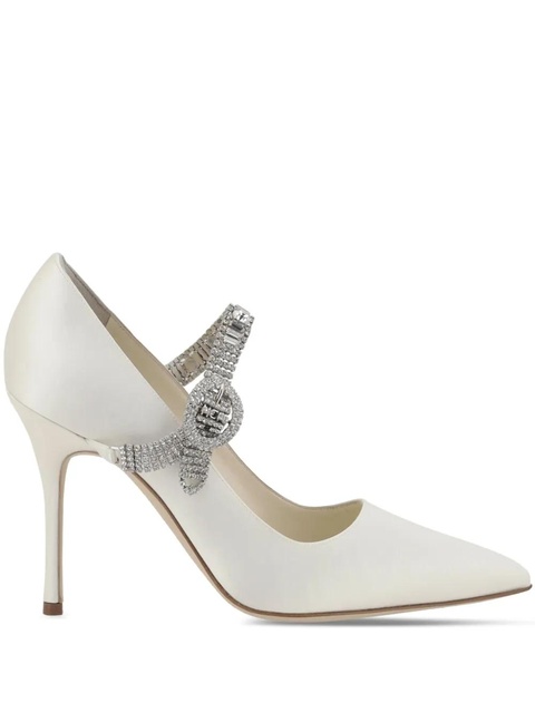 Manolo Blahnik 105mm Hangisi pumps - Neutrals - zdjęcie produktu nr 1