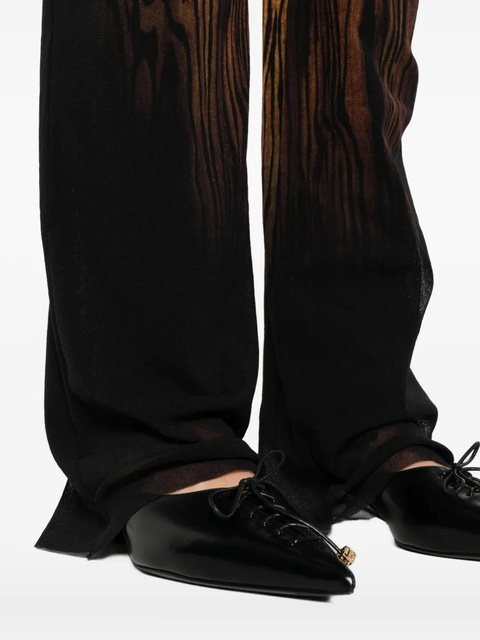 Jean Paul Gaultier abstract-pattern print trousers - Black - zdjęcie produktu nr 2