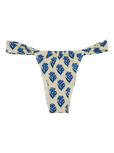 MC2 Saint Barth Noelle floral-print bikini bottoms - White - zdjęcie produktu nr 1