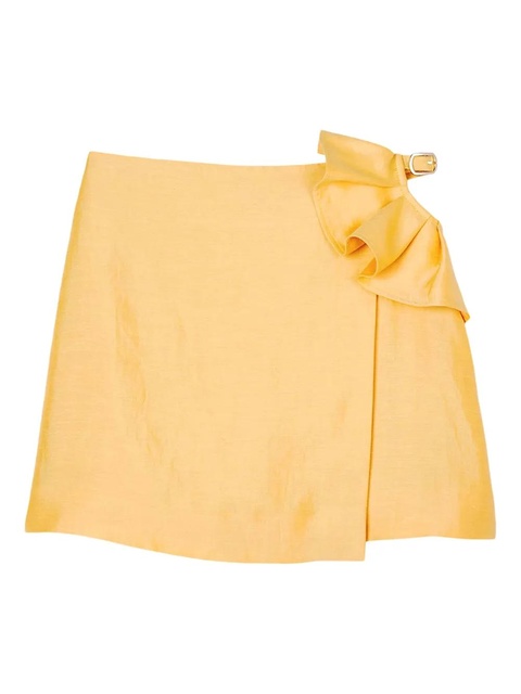 SANDRO ruffle-detailing mini skirt - Yellow - zdjęcie produktu nr 1