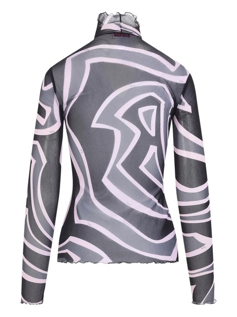 PUCCI abstract-print turtleneck top - Black - zdjęcie produktu nr 2