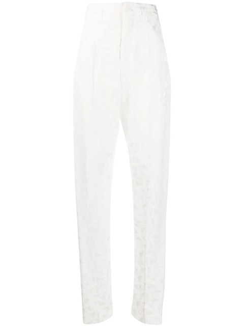 ISABEL MARANT tapered geometric print trousers - White - zdjęcie produktu nr 1