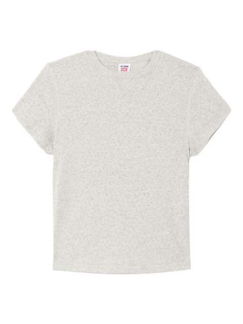 RE/DONE pointelle short-sleeve tee - Grey - zdjęcie produktu nr 1