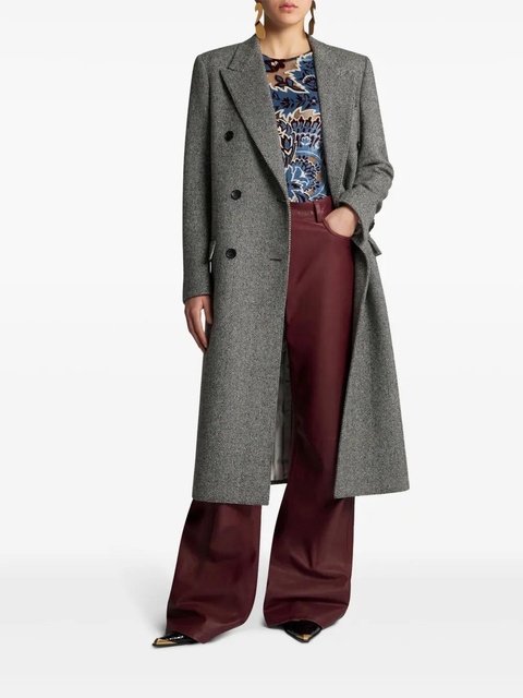 ETRO wide-leg leather trousers - Red - zdjęcie produktu nr 2