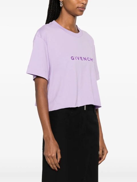 Givenchy 4G flocked cotton T-shirt - Purple - zdjęcie produktu nr 2