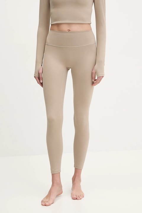 Joy in me legginsy do jogi Oneness Ease kolor beżowy gładkie Oneness Ease 7/8 - zdjęcie produktu nr 1