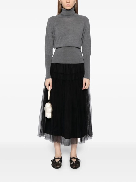 Simone Rocha fitted high-neck top - Grey - zdjęcie produktu nr 2