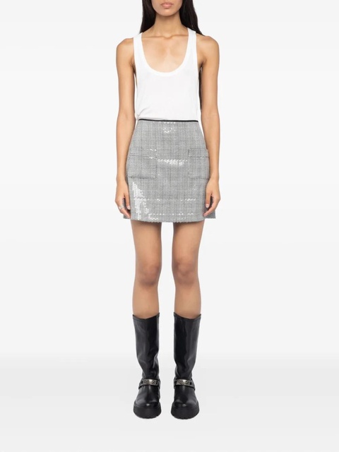 Zadig&Voltaire Jaime sequin-embellished mini skirt - Black - zdjęcie produktu nr 2