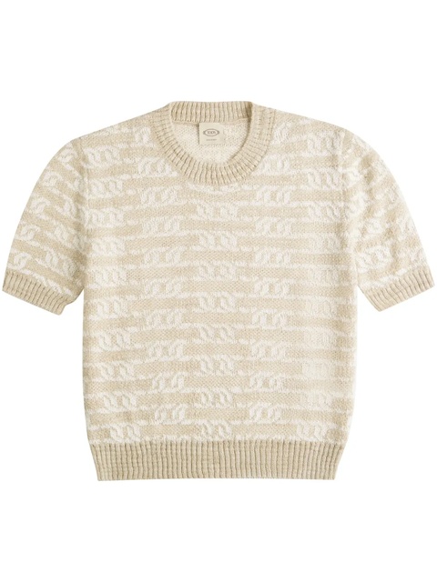 Tod's chain-motif knitted top - Neutrals - zdjęcie produktu nr 1