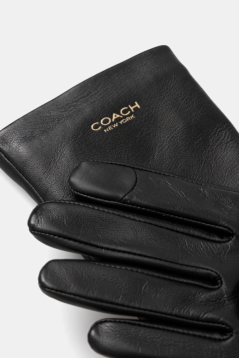 Coach rękawiczki skórzane damskie kolor czarny 29CCN07 - zdjęcie produktu nr 2