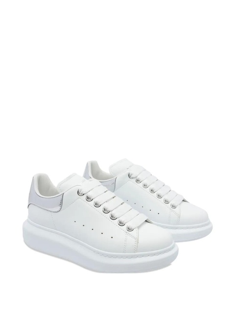 Alexander McQueen Oversized metallic-panel leather sneakers - White - zdjęcie produktu nr 2