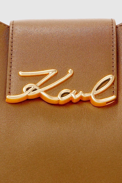 Karl Lagerfeld torebka skórzana kolor brązowy A1W30434 - zdjęcie produktu nr 2