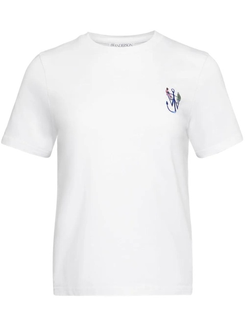 JW Anderson anchor-embroidery printed T-shirt - White - zdjęcie produktu nr 1