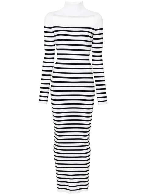 Jean Paul Gaultier striped ribbed maxi dress - White - zdjęcie produktu nr 1