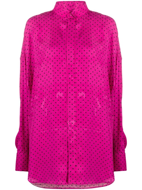 Balenciaga polka dot scarf-detail shirt - Pink - zdjęcie produktu nr 1