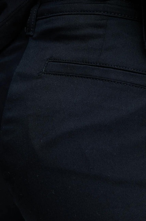 Sisley spodnie damskie kolor granatowy fason cygaretki high waist - zdjęcie produktu nr 2