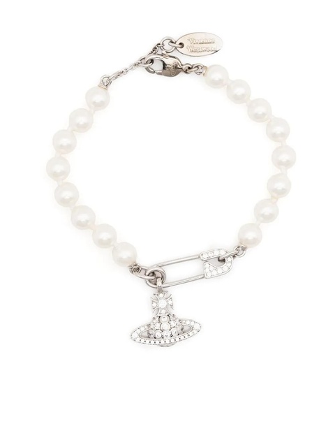Vivienne Westwood Orb-detail bead bracelet - Neutrals - zdjęcie produktu nr 1