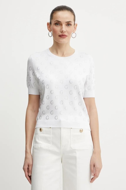 Guess t-shirt JASMINE damski kolor biały W5GR05 Z3D60 - zdjęcie produktu nr 1