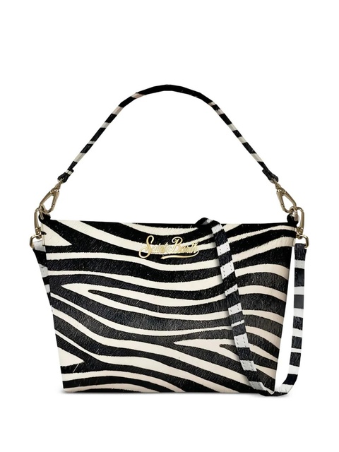 MC2 Saint Barth Aline Shoulder zebra print logo shoulder bag - White - zdjęcie produktu nr 1