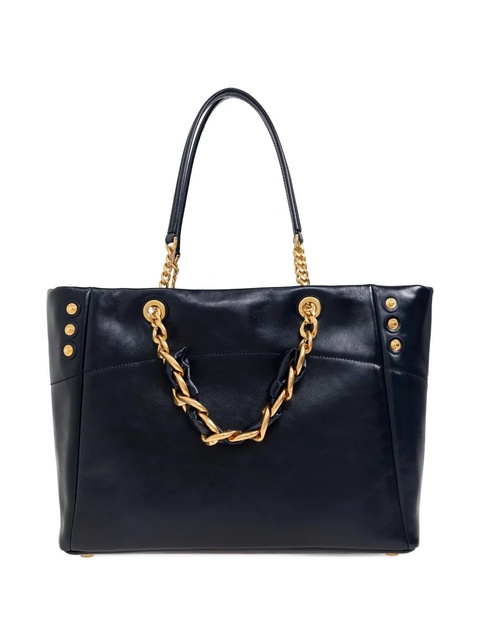 Balmain chain-detail logo shoulder bag - Blue - zdjęcie produktu nr 2