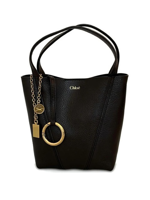 Chloé leather-trimmed chain-detail shoulder bag - Black - zdjęcie produktu nr 2