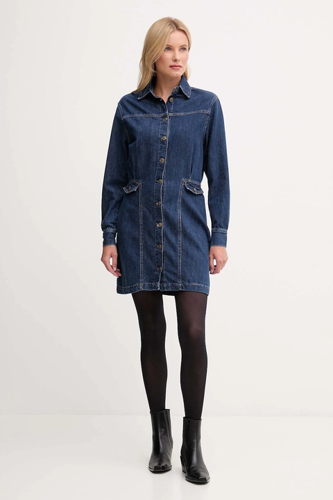 Pepe Jeans sukienka jeansowa kolor niebieski mini prosta PL9537685 - zdjęcie produktu nr 2