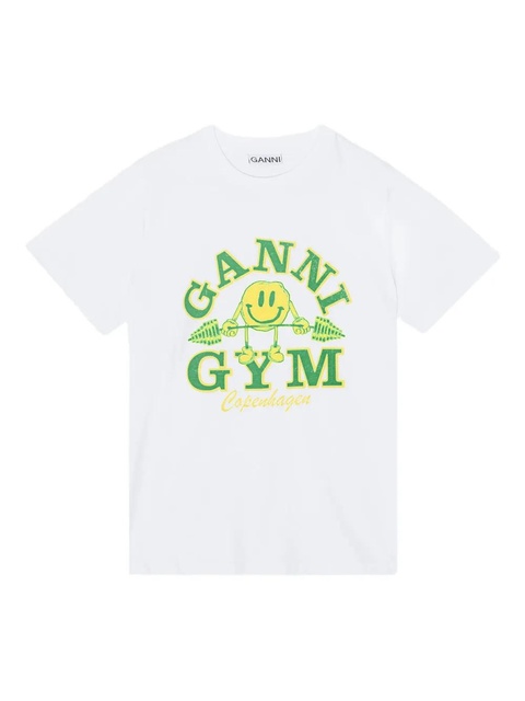 GANNI cotton T-shirt - White - zdjęcie produktu nr 1