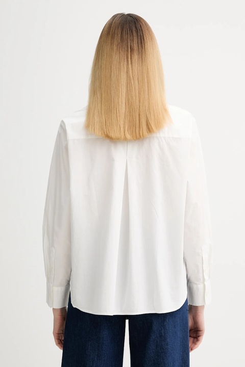 Marc O'Polo bluzka bawełniana damska kolor beżowy gładka 5000007470 - zdjęcie produktu nr 2