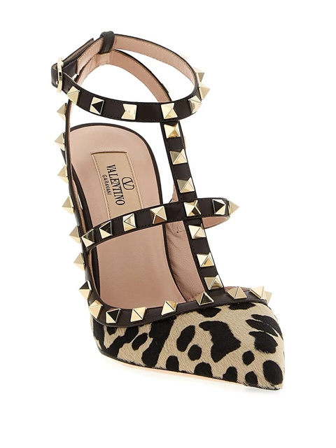 Valentino Garavani 100mm Rockstud T-strap pumps - Neutrals - zdjęcie produktu nr 2