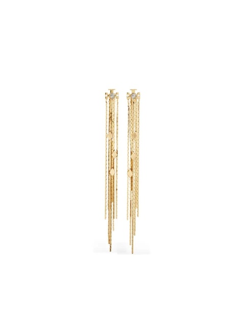 Tory Burch chain front-back earring - Gold - zdjęcie produktu nr 1
