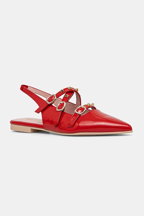 Pretty Ballerinas baleriny Yvette kolor czerwony z odkrytą piętą 52136_B - zdjęcie produktu nr 1
