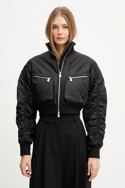 Pinko kurtka bomber kolor czarny zimowa 105339 A2OI - zdjęcie produktu nr 1