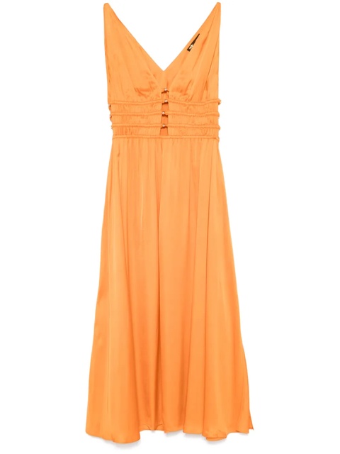 Maje V-neck midi dress - Orange - zdjęcie produktu nr 1