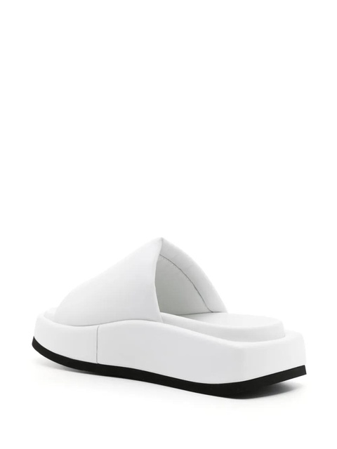 The Attico Mia leather flatform slides - White - zdjęcie produktu nr 2