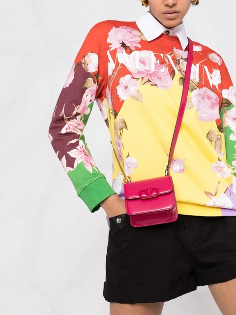 Valentino Garavani floral-print logo sweatshirt - Yellow - zdjęcie produktu nr 1
