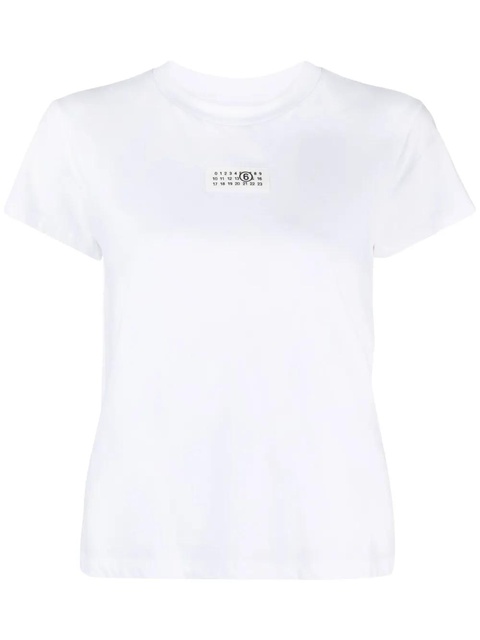 MM6 Maison Margiela logo-appliqué cotton T-shirt - White - zdjęcie produktu nr 1