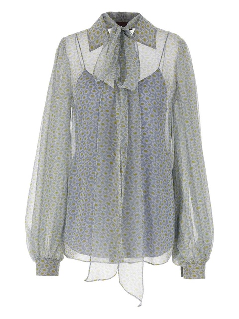 Gucci daisy print bow blouse - Blue - zdjęcie produktu nr 1