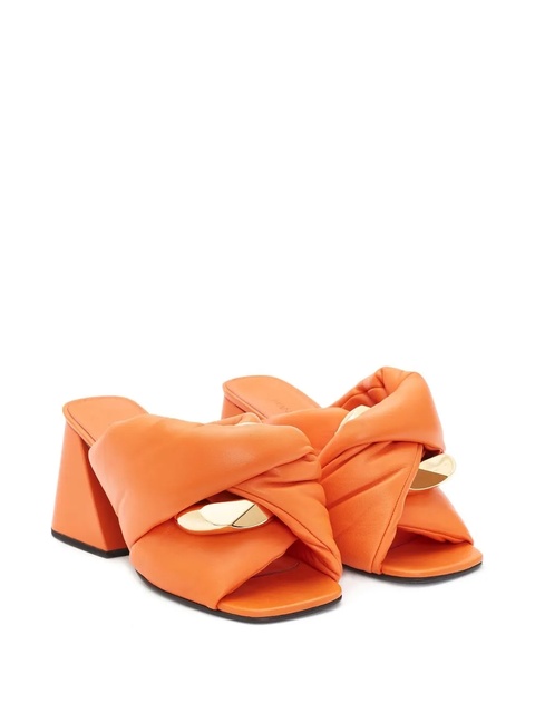 JW Anderson Chain Twist leather sandals - Orange - zdjęcie produktu nr 2