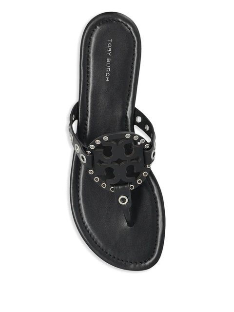 Tory Burch eyelet-embellished sandals - Black - zdjęcie produktu nr 2