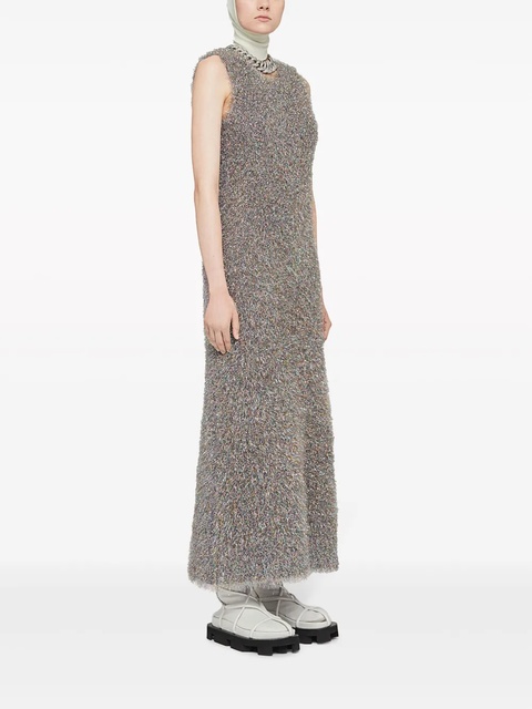 Jil Sander V-neck sleeveless midi dress - Silver - zdjęcie produktu nr 2