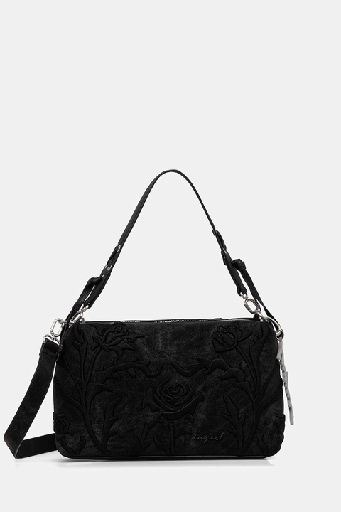 Desigual torebka ROMEO FLORAL TOTAL BL kolor czarny 25WAXP41 - zdjęcie produktu nr 1