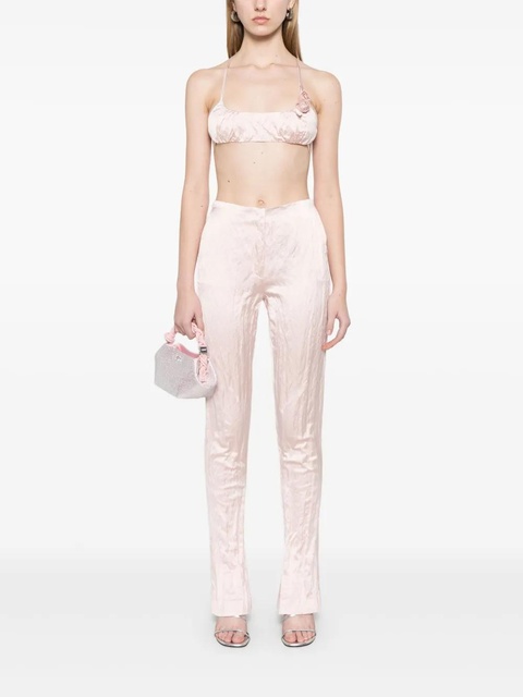 Blumarine crinkled satin trousers - Pink - zdjęcie produktu nr 2