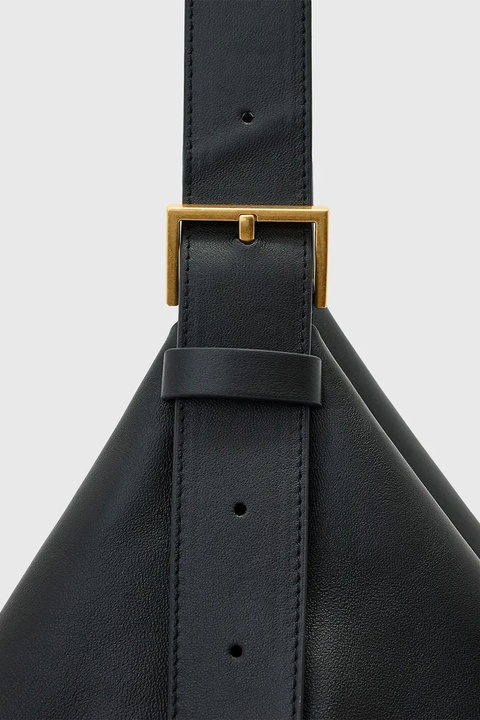 AllSaints torebka skórzana ASHA kolor czarny W400XC - zdjęcie produktu nr 2
