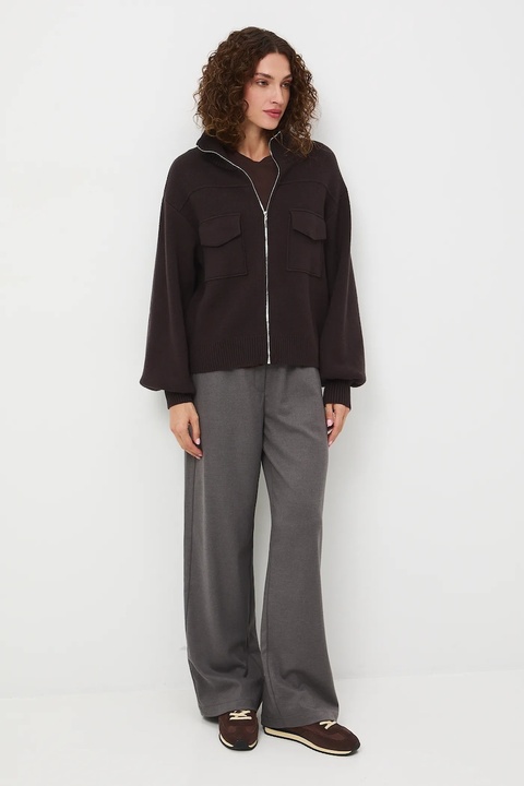 Medicine sweter damski kolor brązowy lekki - zdjęcie produktu nr 2