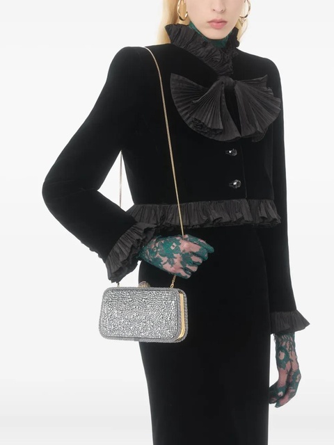 Valentino Garavani Carry Secrets rhinestone-embellished clutch - Silver - zdjęcie produktu nr 2
