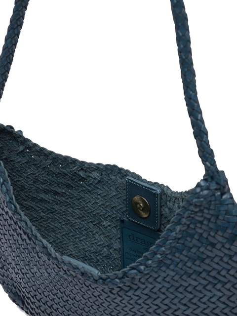 DRAGON DIFFUSION Nova Luna braided leather shoulder bag - Blue - zdjęcie produktu nr 2