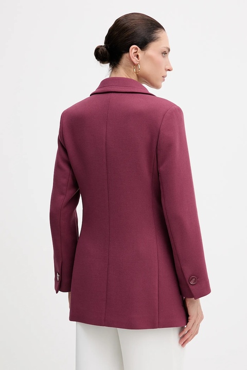 Sisley płaszcz kolor bordowy 2OUALN05Z - zdjęcie produktu nr 1